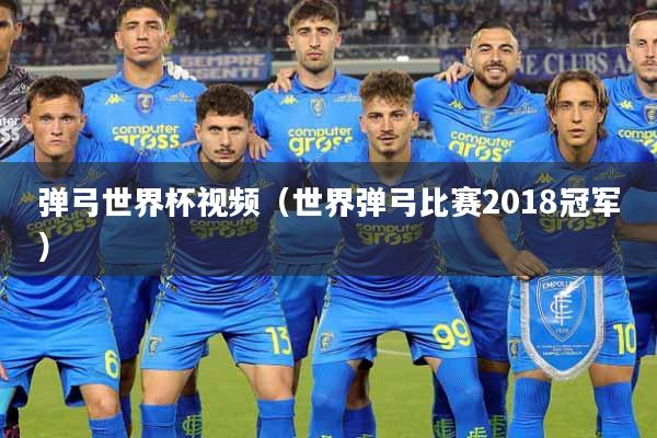 弹弓世界杯视频（世界弹弓比赛2018冠军）